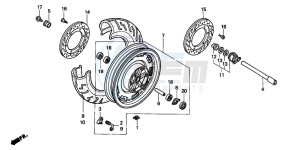 GL1500A GOLDWING ASPENCADE drawing FRONT WHEEL