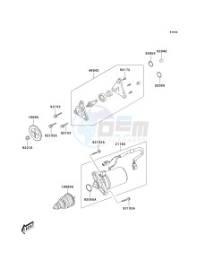 KSF 50 B [KFX50] (B7F-B9S) B8F drawing STARTER MOTOR