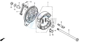 VT750C3 drawing REAR BRAKE PANEL