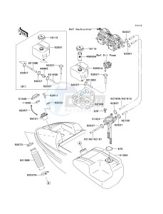 JS 750 B [750 SXI] (B1-B3 B3 CAN ONLY) [750 SXI] drawing FUEL TANK