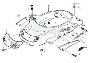 Liberty 125 drawing Rear Fairing