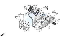 NSR125R drawing LOWER COWL