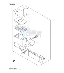 AN650 drawing REAR MASTER CYLINDER