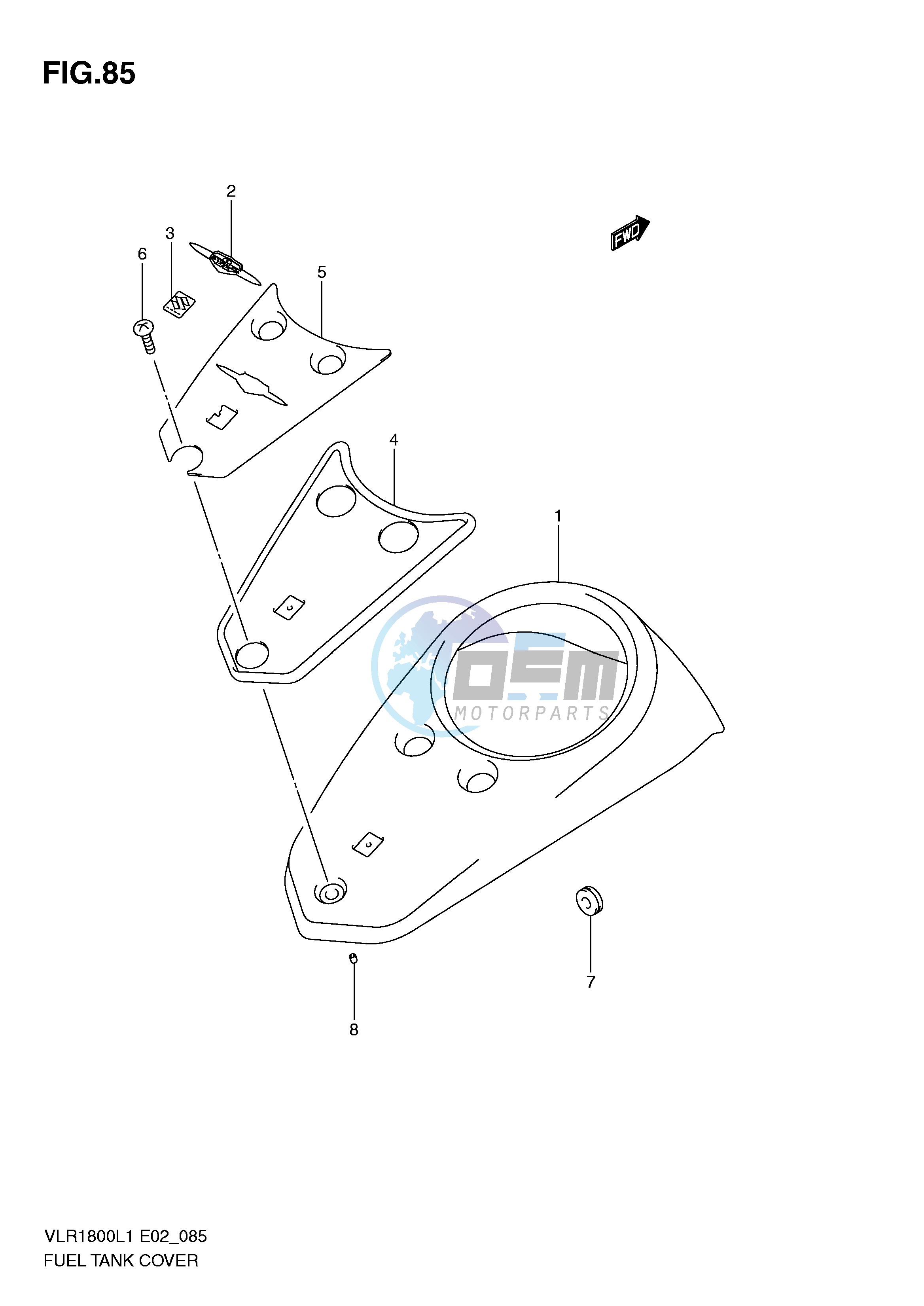 FUEL TANK COVER (VLR1800UFL1 E19)