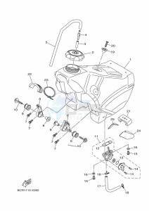 YZ250 (BCR6) drawing FUEL TANK