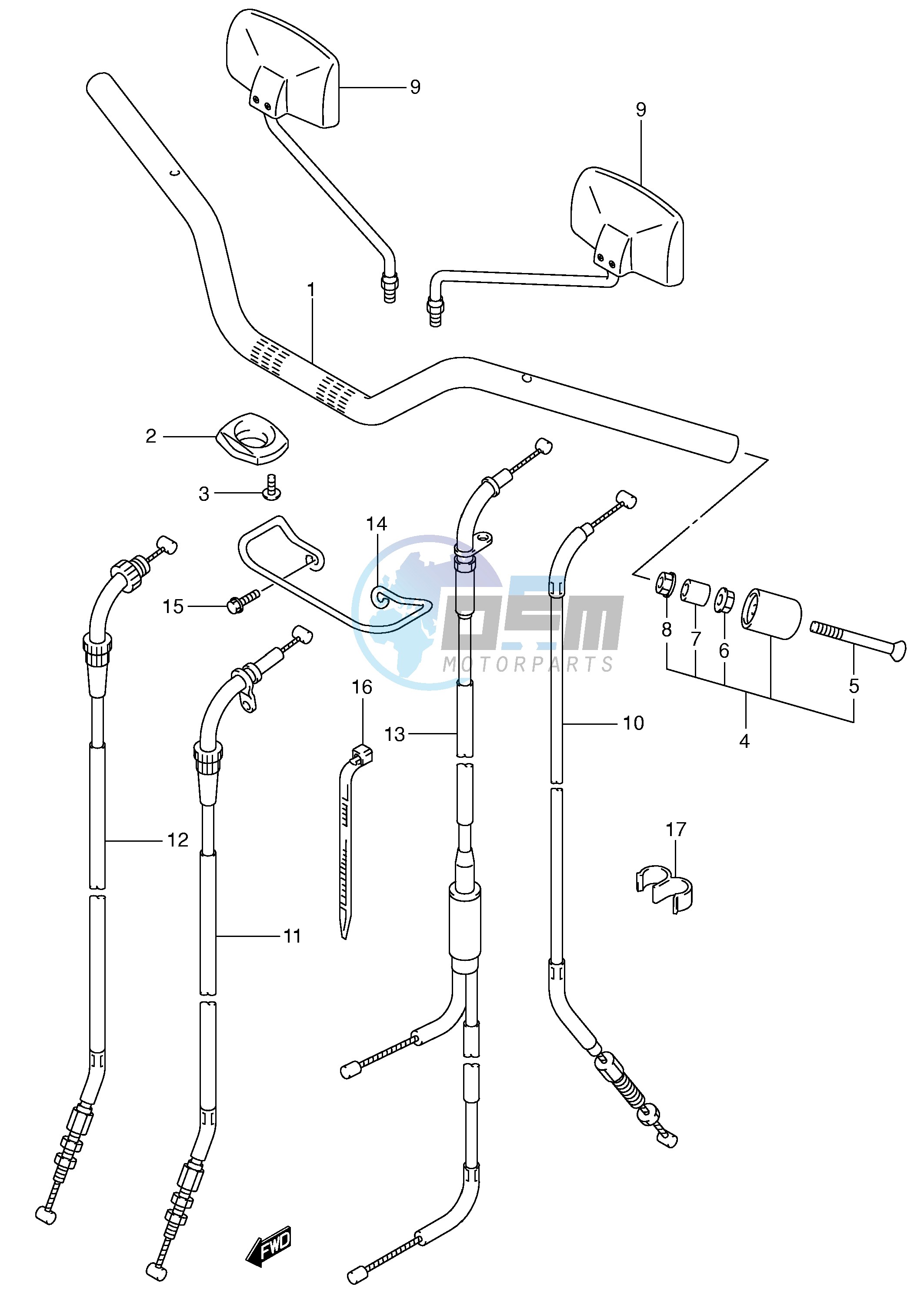 HANDLE BAR (SV650X Y K1 K2)