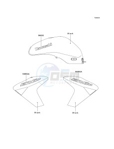 ER 650 A [ER-6N (AUSTRALIAN] (A6F-A8F) A7F drawing DECALS-- BLACK- --- A7F- -