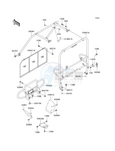 KAF 950 B [MULE 3010 DIESEL 4X4] (B2-B3) [MULE 3010 DIESEL 4X4] drawing GUARDS_CAB FRAME