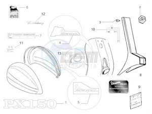 PX 150 (EMEA, APAC, LATAM) (Jp, Mx) drawing Plates - Emblems