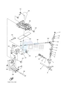 YFM350FWA GRIZZLY 350 4WD (1SG2) drawing SHIFT SHAFT