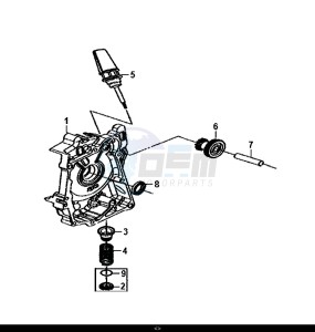 FIDDLE II 50 (25 KM/H) (AF05W4-NL) (E4) (L8-M0) drawing R. CRANK CASE COVER