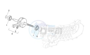 Scarabeo 50 2t e2 (eng. piaggio) drawing Drive shaft