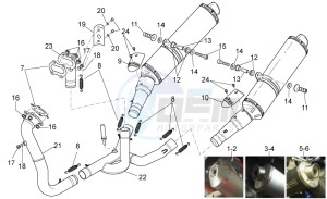 Tuono 1000 drawing Exhaust pipe