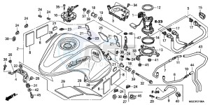 VFR1200FC drawing FUEL TANK/FUEL PUMP