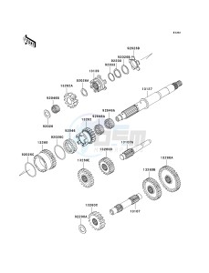 KVF 650 D ([BRUTE FORCE 650 4X4] (D6F-D9F) D7F drawing TRANSMISSION