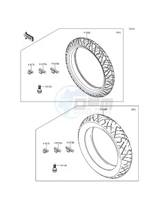 NINJA 300 EX300AGF XX (EU ME A(FRICA) drawing Tires