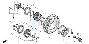 TRX350TM FOURTRAX drawing FRONT WHEEL