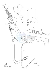 FZ8-N FZ8 (NAKED) 800 (2SH5) drawing STEERING HANDLE & CABLE