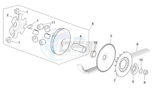 Scarabeo 50 4t 2v e2 drawing Variator