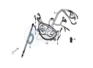 SYMPLY 50 drawing DASHBOARD / SPEEDOMETER CABLE / WIRING HARNASS