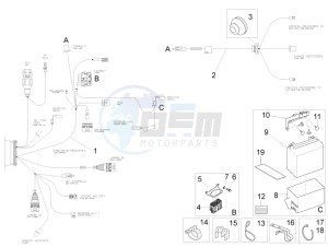 V9 Bobber 850 (USA) drawing Sistem kelistrikan belakang