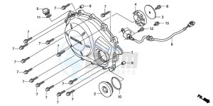 CBF1000A drawing RIGHT CRANKCASE COVER