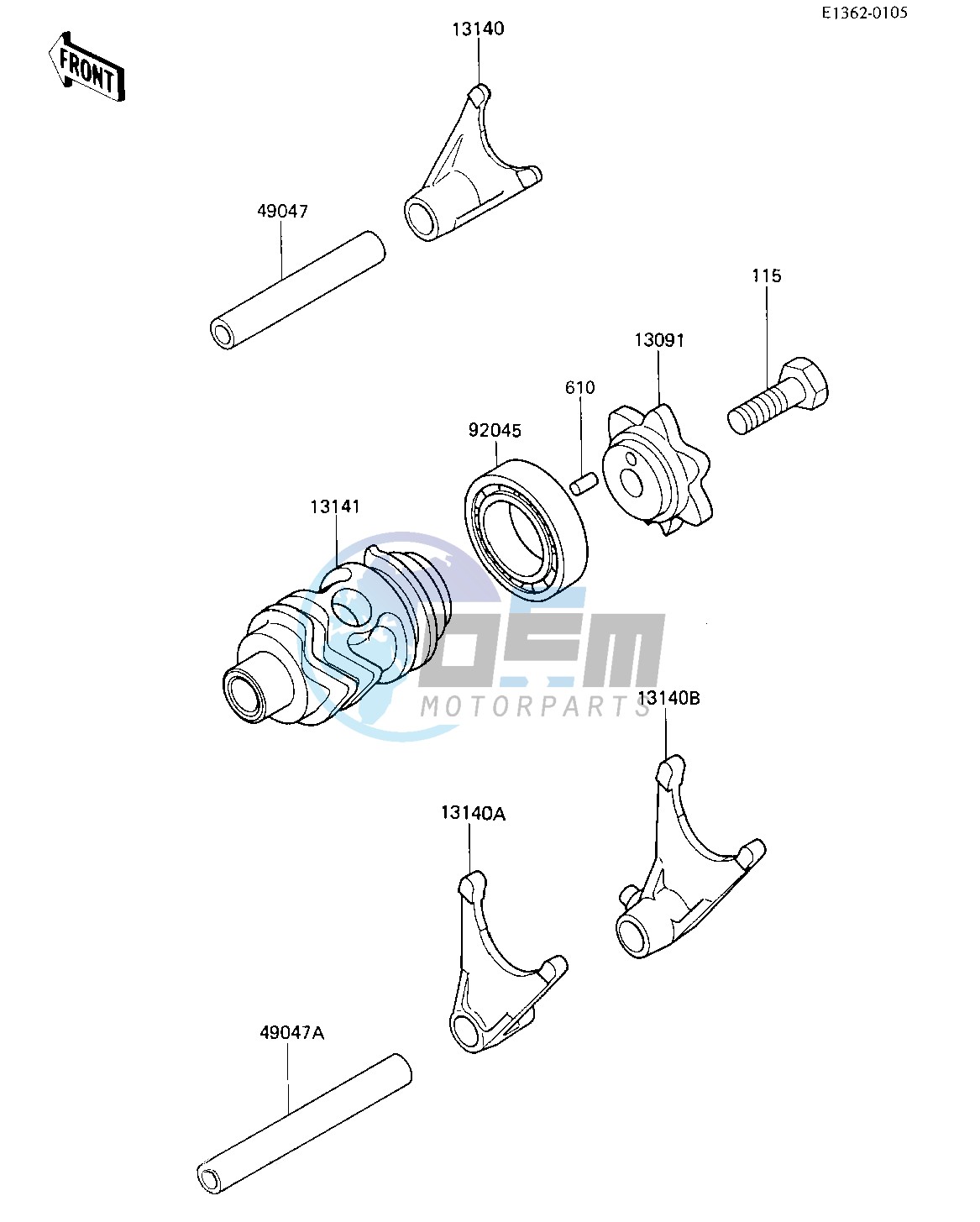 GEAR CHANGE DRUM_SHIFT FORK-- S- -