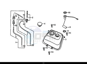 FIDDLE II 50 (25 KM/H) (AF05W4-NL) (E4) (L8-M0) drawing FUEL TANK