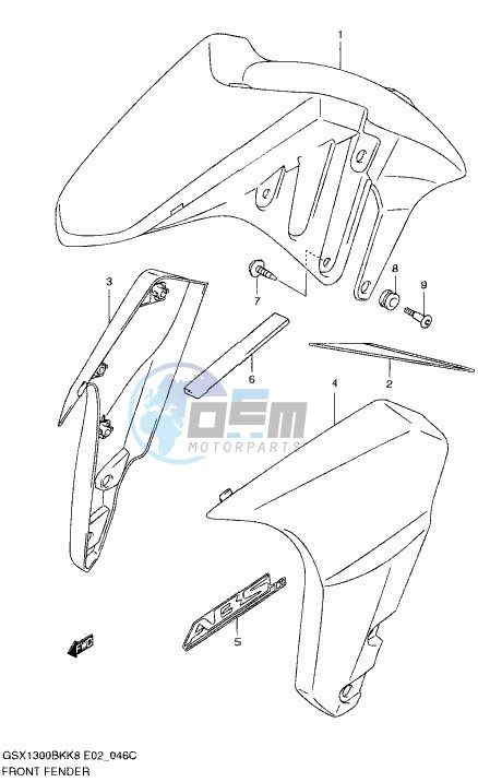 FRONT FENDER (WITHOUT ABS,MODEL L0)