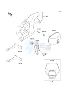 KLX300 A [KLX300R] (A10) A10 drawing HEADLIGHT-- S- -