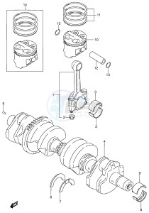 GSX600F (E2) Katana drawing CRANKSHAFT