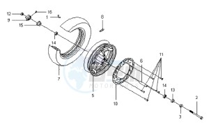 VS 125 drawing FRONT WHEEL