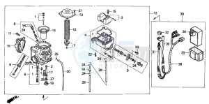 TRX300 FOURTRAX 300 drawing CARBURETOR