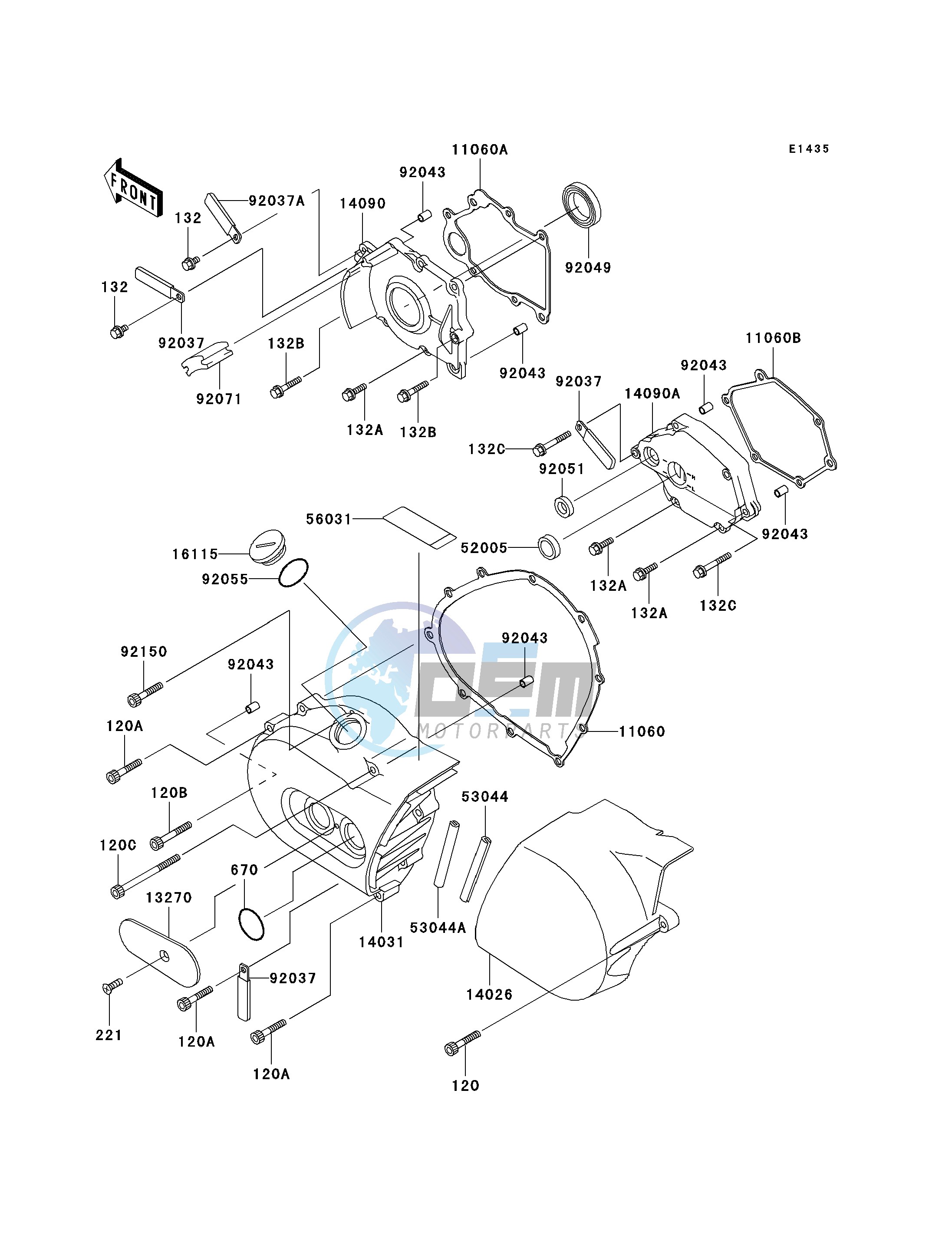 LEFT ENGINE COVER-- S- -