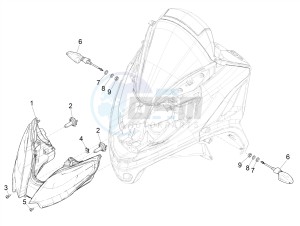 MP3 300 HPE (EMEA, APAC) drawing Front headlamps - Turn signal lamps