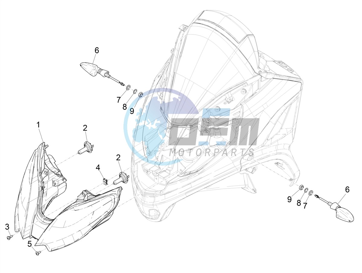 Front headlamps - Turn signal lamps