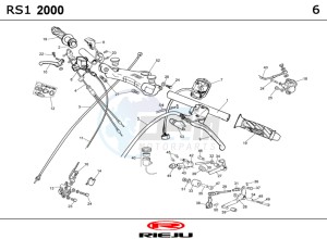 RS1-50-RACING-RED drawing HANDLEBAR - CONTROLS