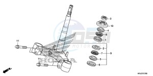 FES125C drawing STEERING STEM