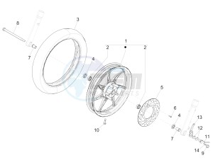 Liberty 50 iGet 4T 3V-2015-2017 (EMEA) drawing Front wheel