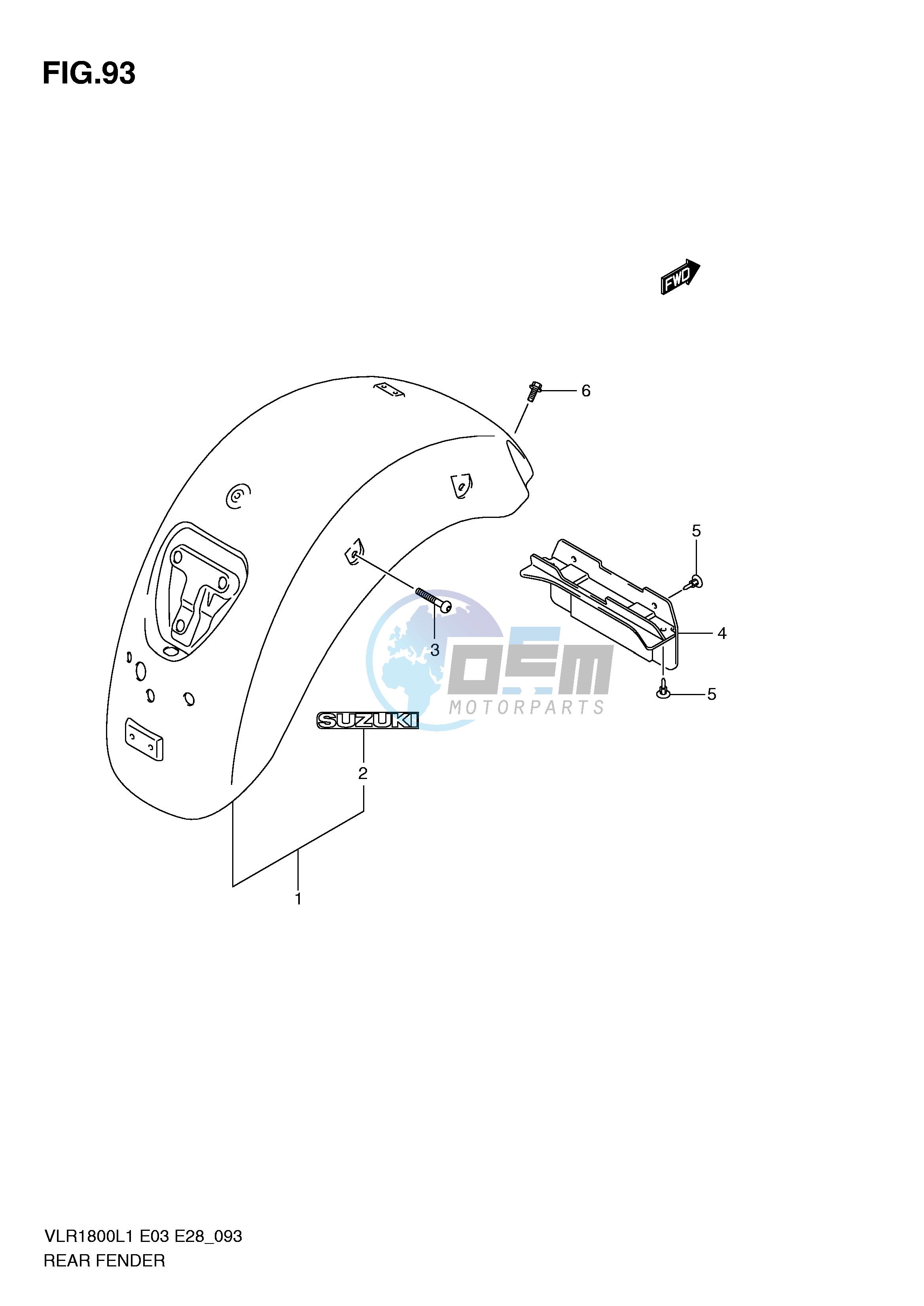 REAR FENDER (VLR1800L1 E3)