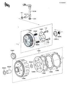 KX 125 A [KX125] (A7) [KX125] drawing CLUTCH -- 81 A7- -