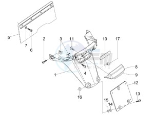 S 50 4T 2V 25 Kmh NL drawing Rear cover - Splash guard