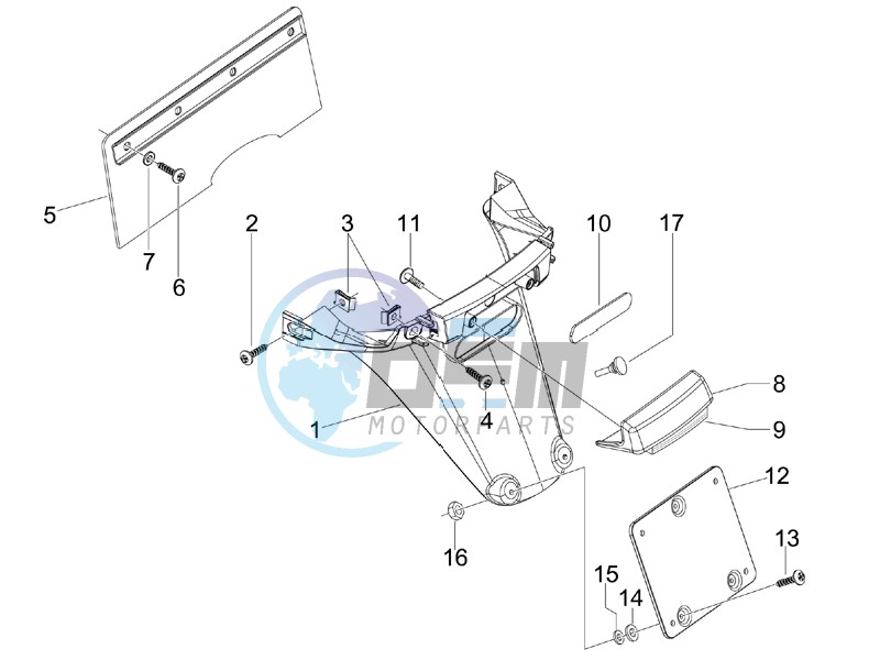 Rear cover - Splash guard