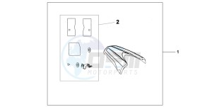 CB600FA CB600FA drawing REAR SEAT COWL PEARL COOL WHITE