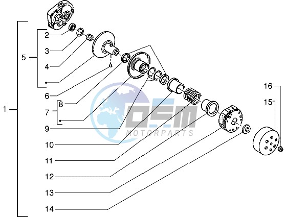 Driven pulley