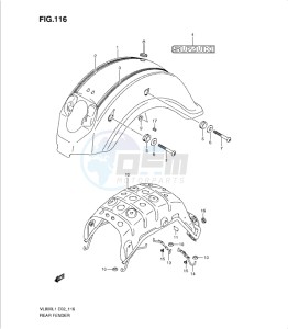 VL800 drawing REAR FENDER (VL800TL1 E24)