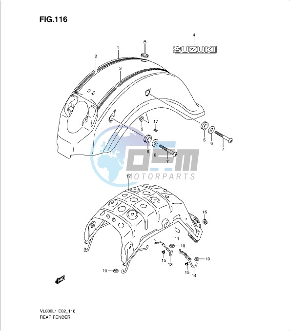 REAR FENDER (VL800TL1 E24)