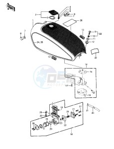 KZ 1000 P [POLICE 1000] (P1-P5) [POLICE 1000] drawing FUEL TANK