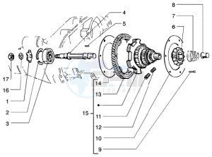 PX 150 E U.S.A. drawing Spring gear