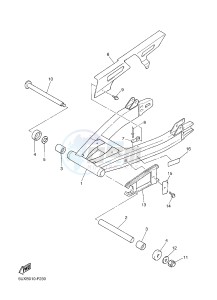 XJR1300C XJR 1300 (2PN1) drawing REAR ARM & SUSPENSION